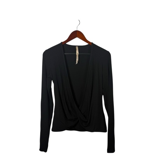 Bailey44 Core Women’s Surplice Long Sleeve Knit Top Black Size XS - Picture 1 of 7